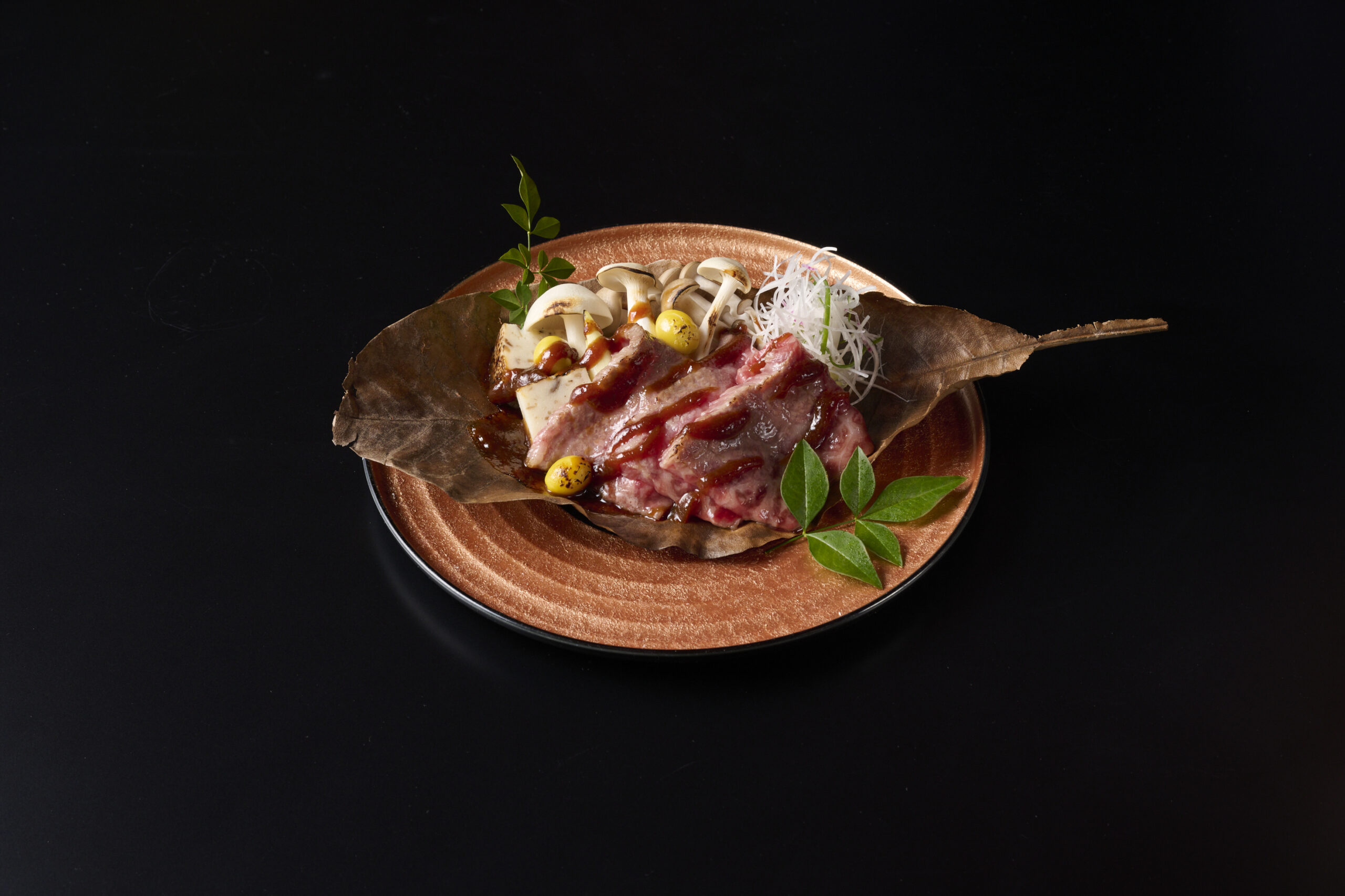 仙台牛朴葉焼き